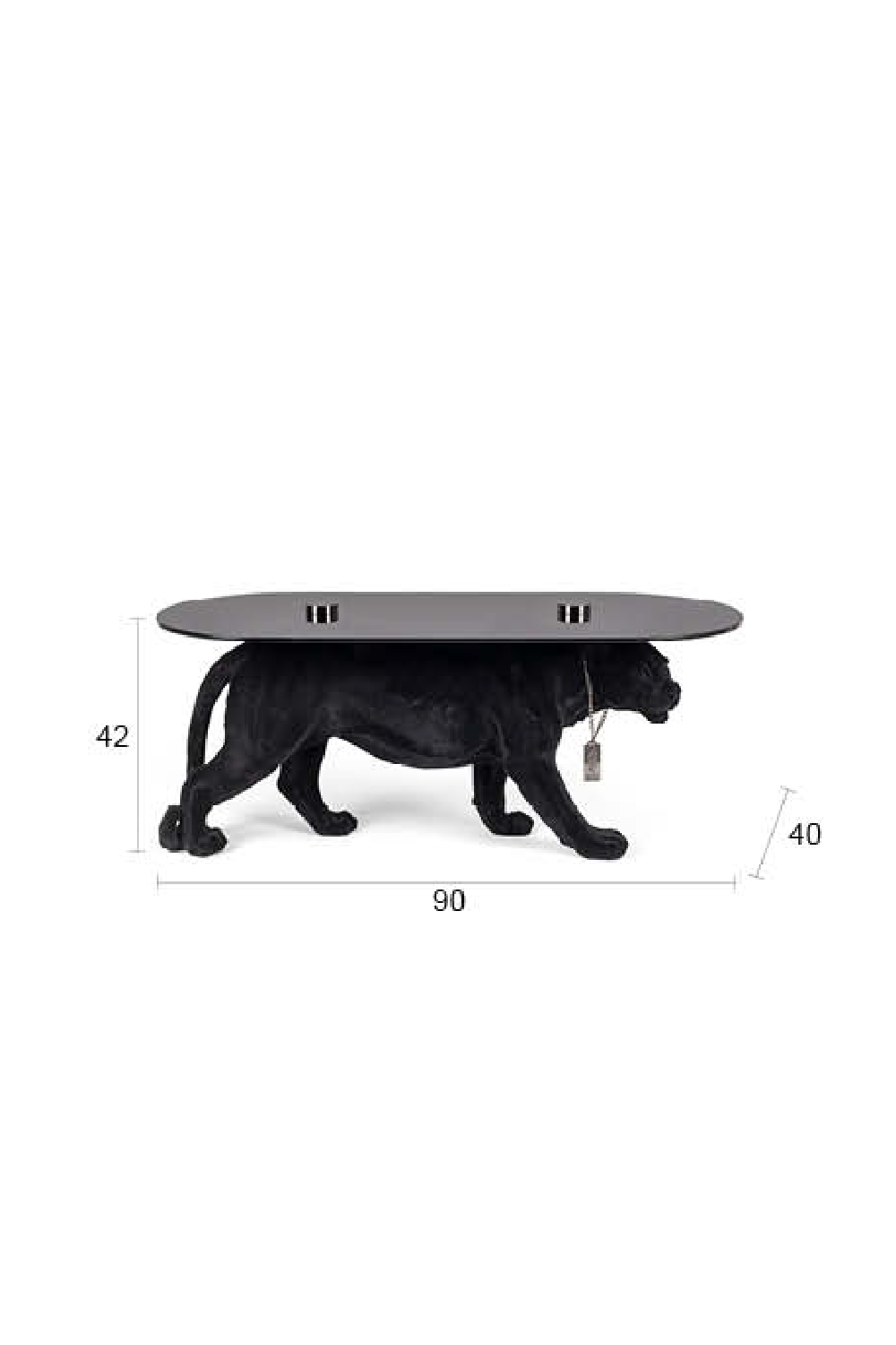 Table basse sculpture panthère