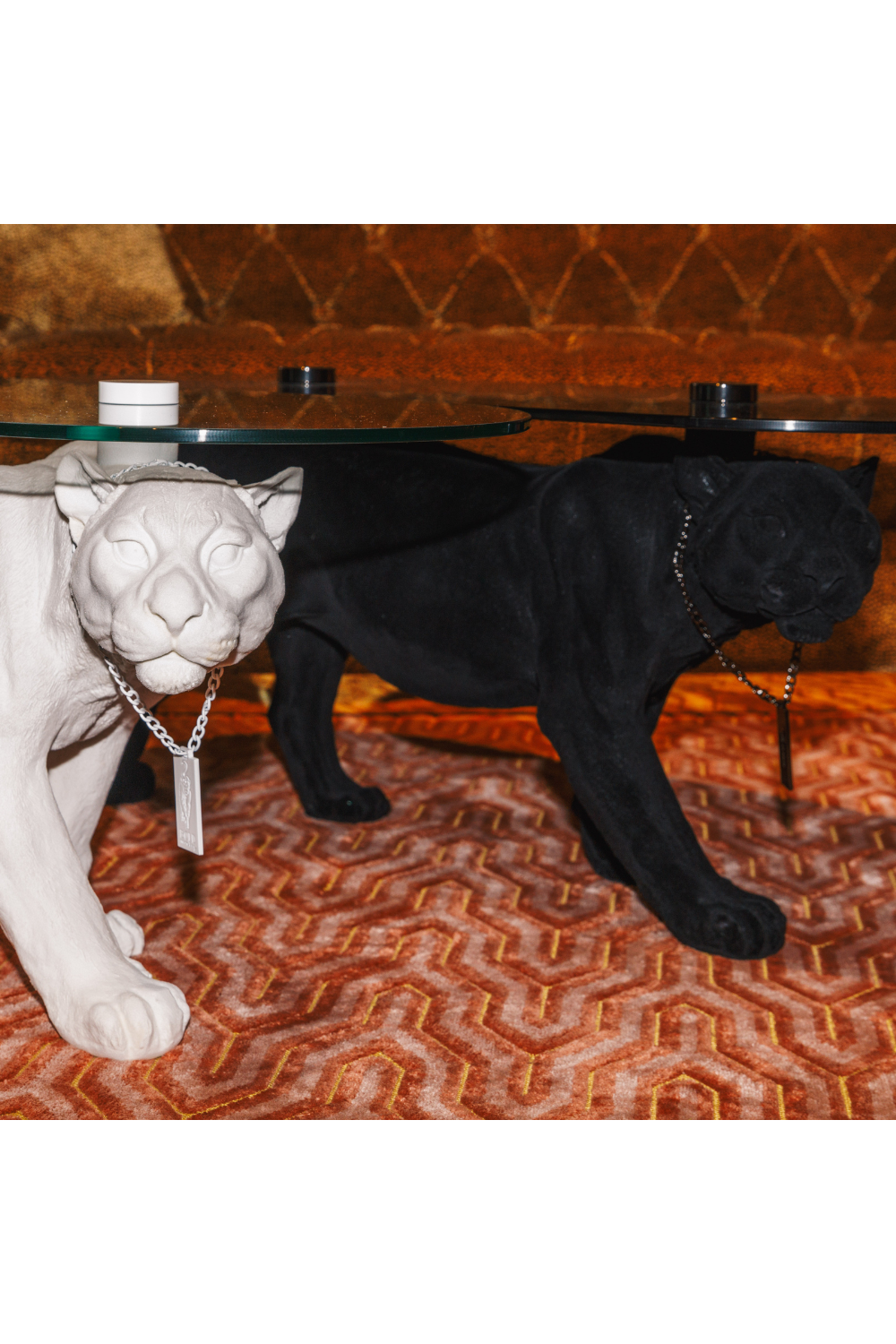 Table basse sculpture panthère