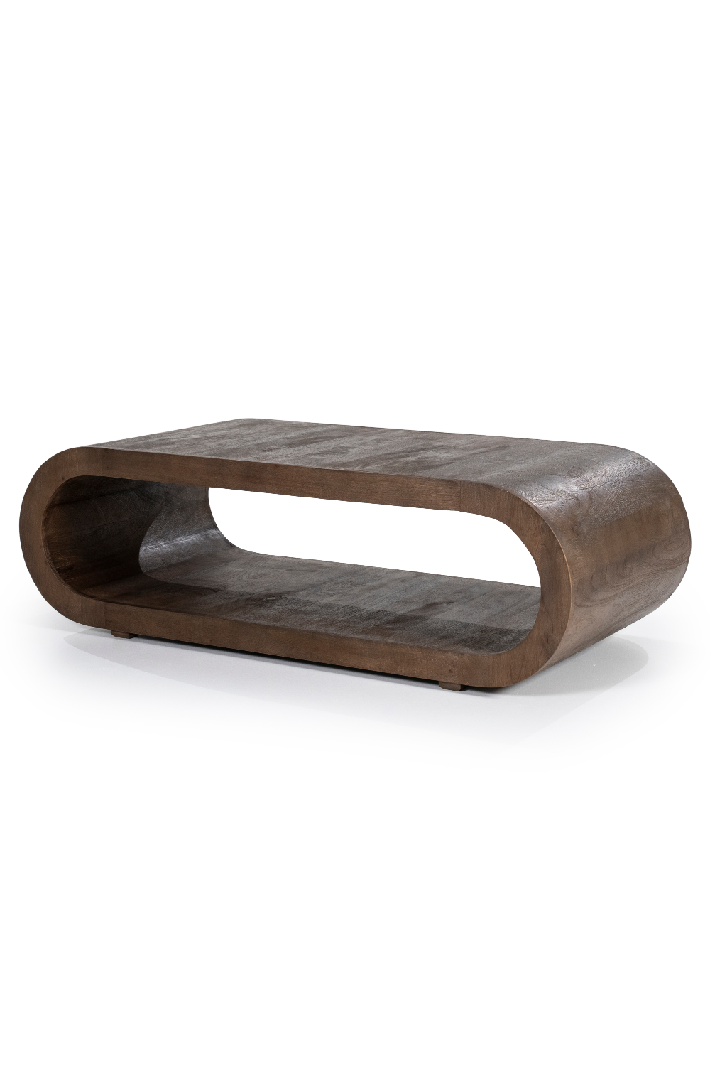 Table basse oblongue en bois de manguier