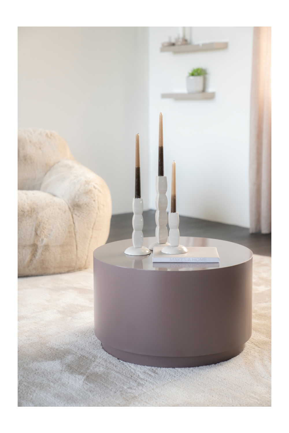 Table basse ronde en fer