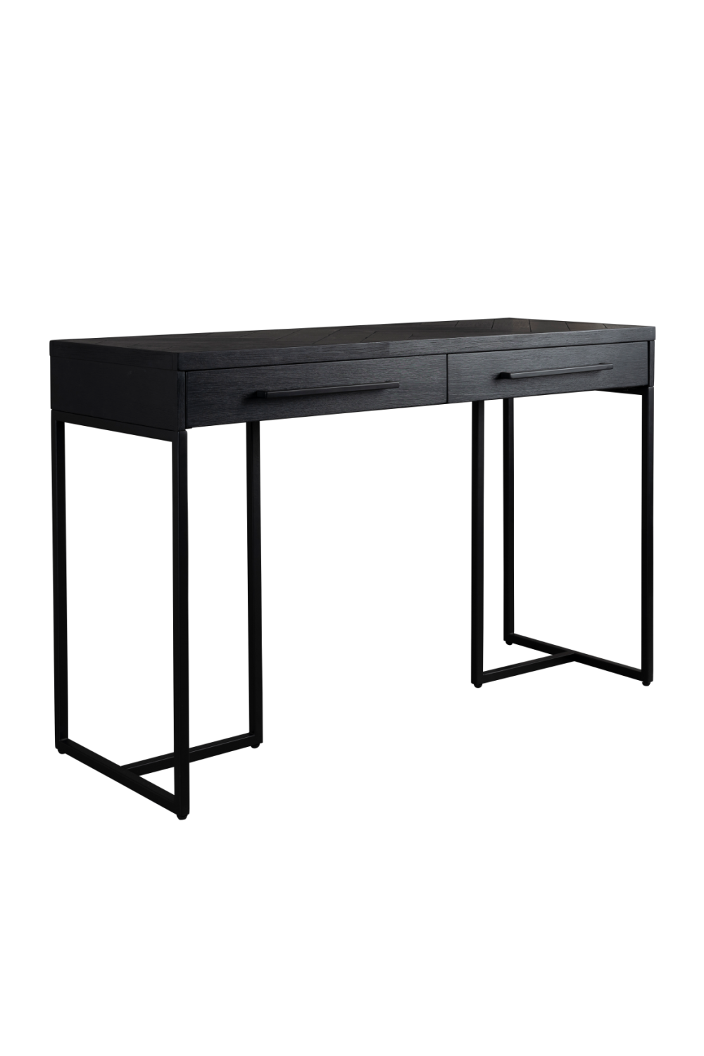 Console table motif chevrons vintage
