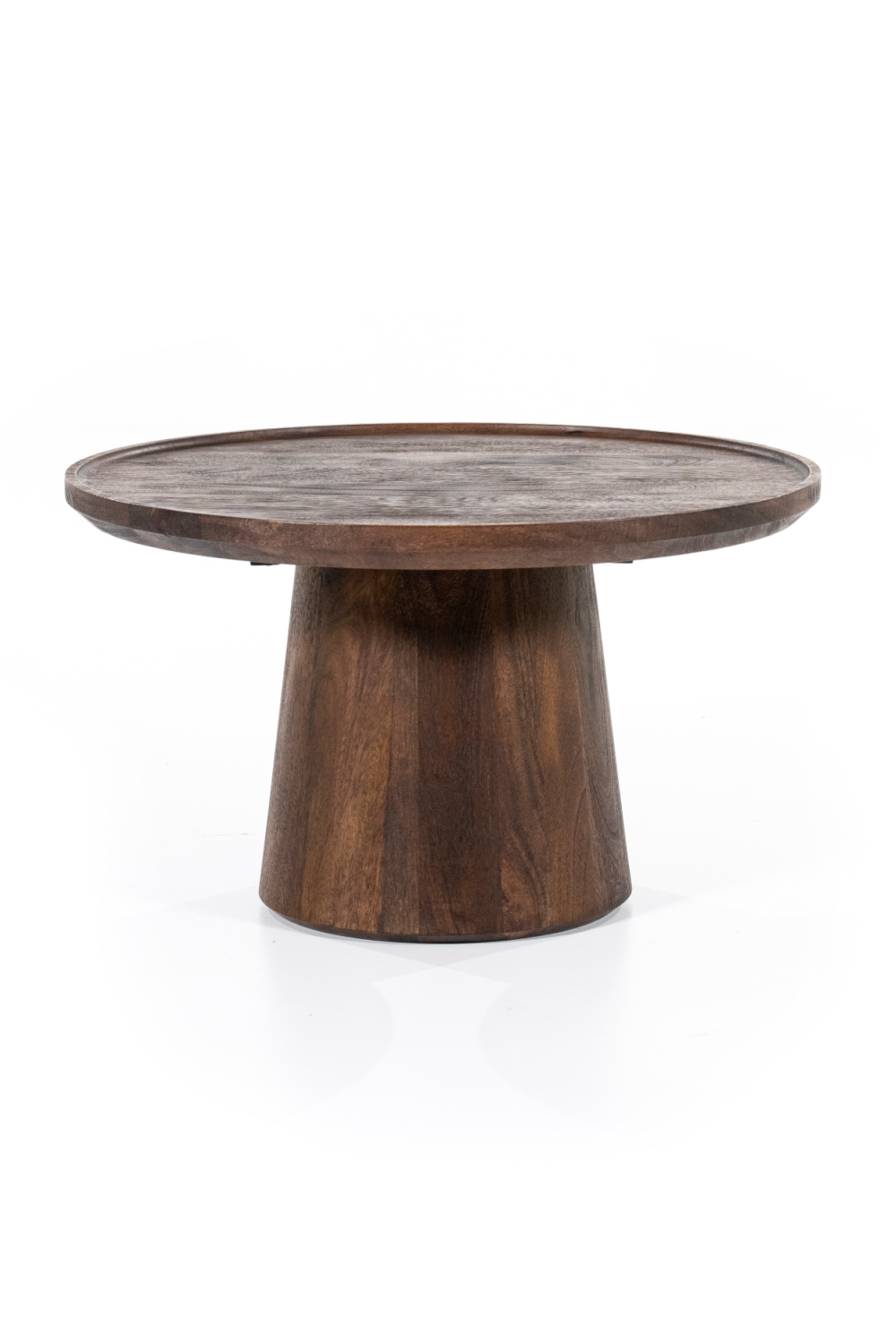 Table basse piédestal en bois