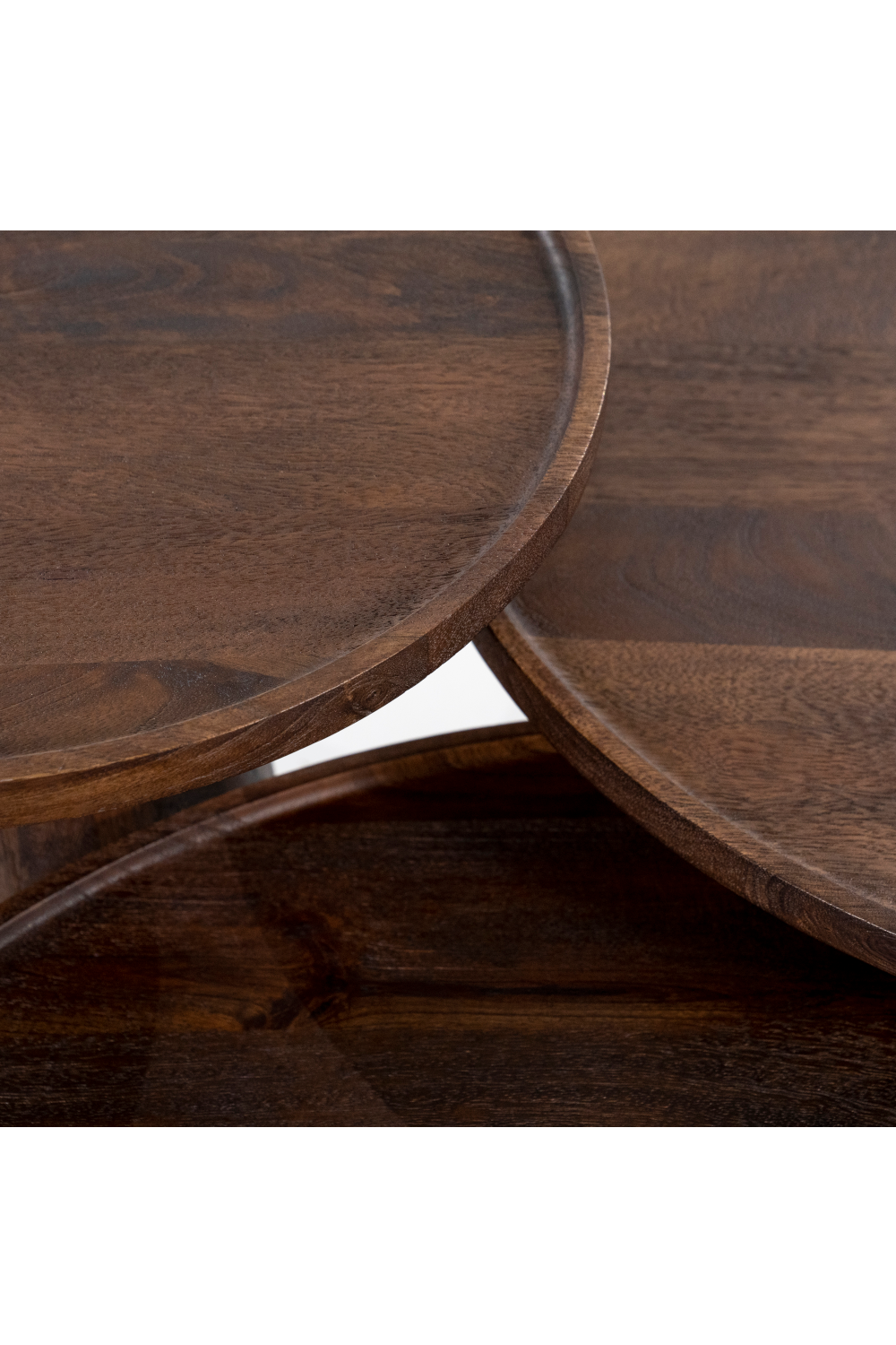 Table basse piédestal en bois