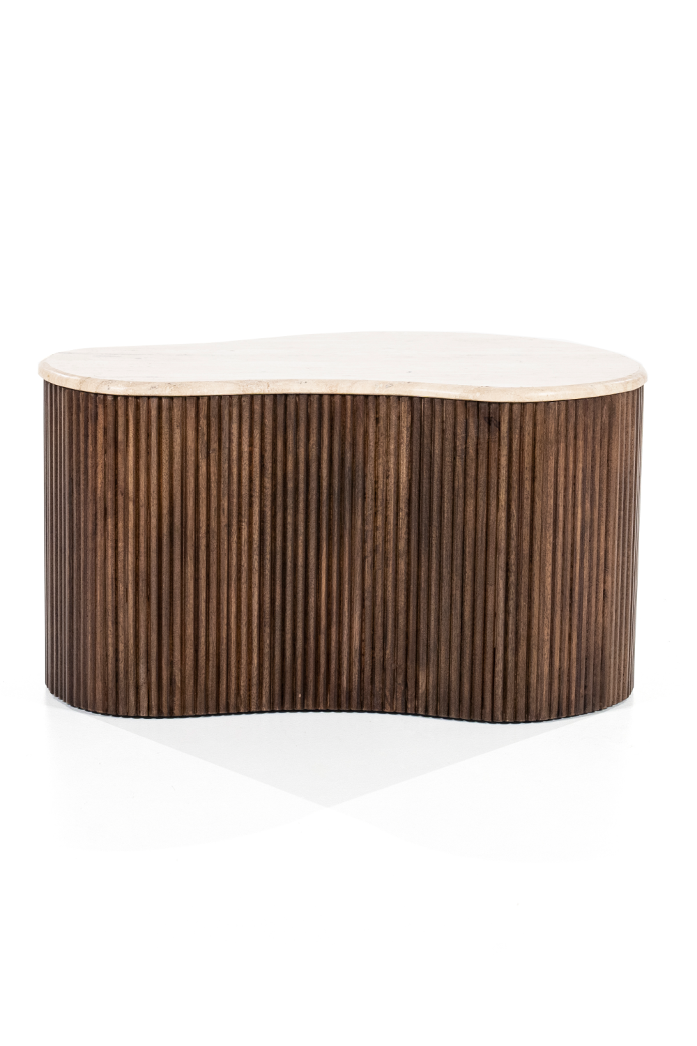 Table basse organique en travertin