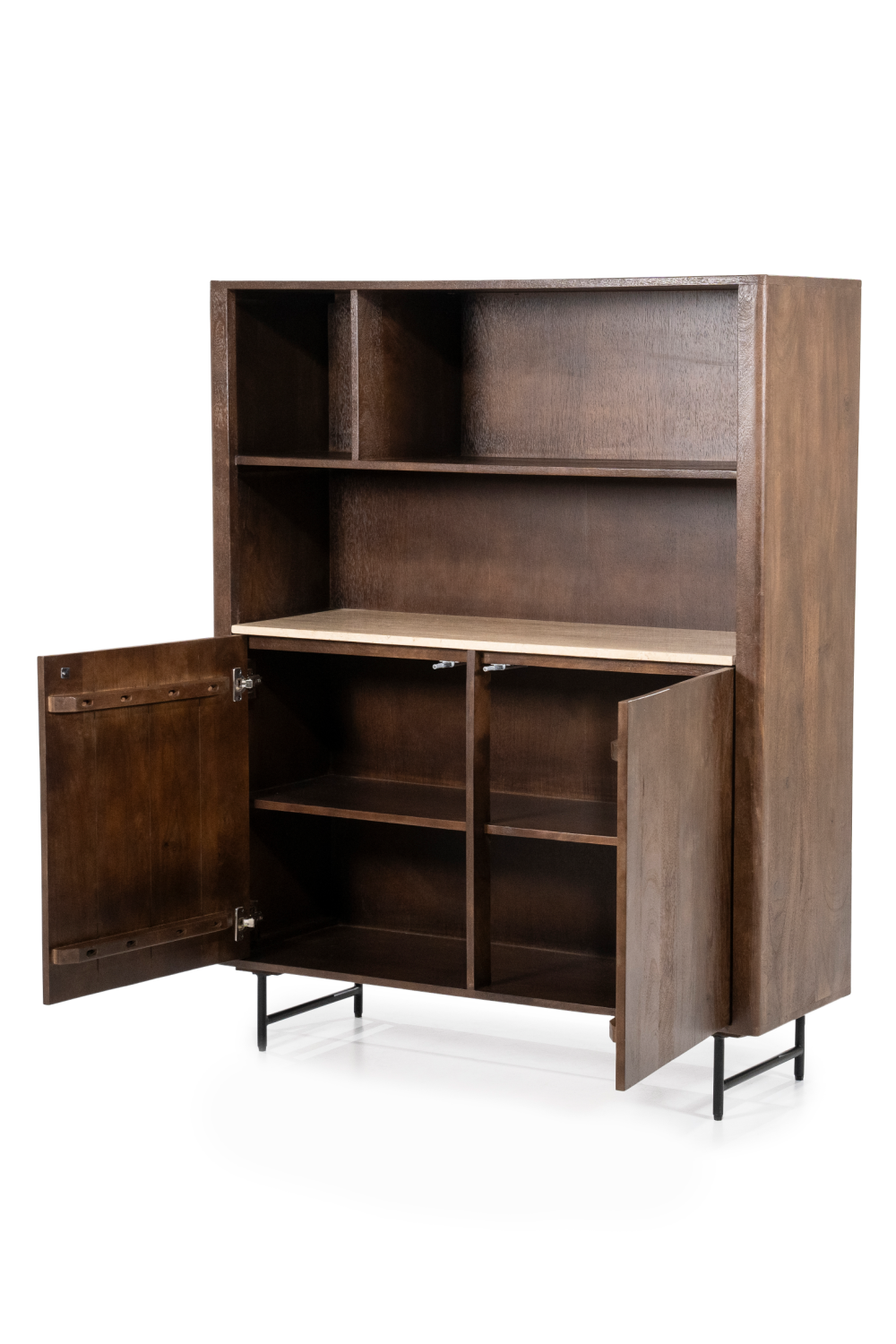 Bibliothèque en bois de manguier