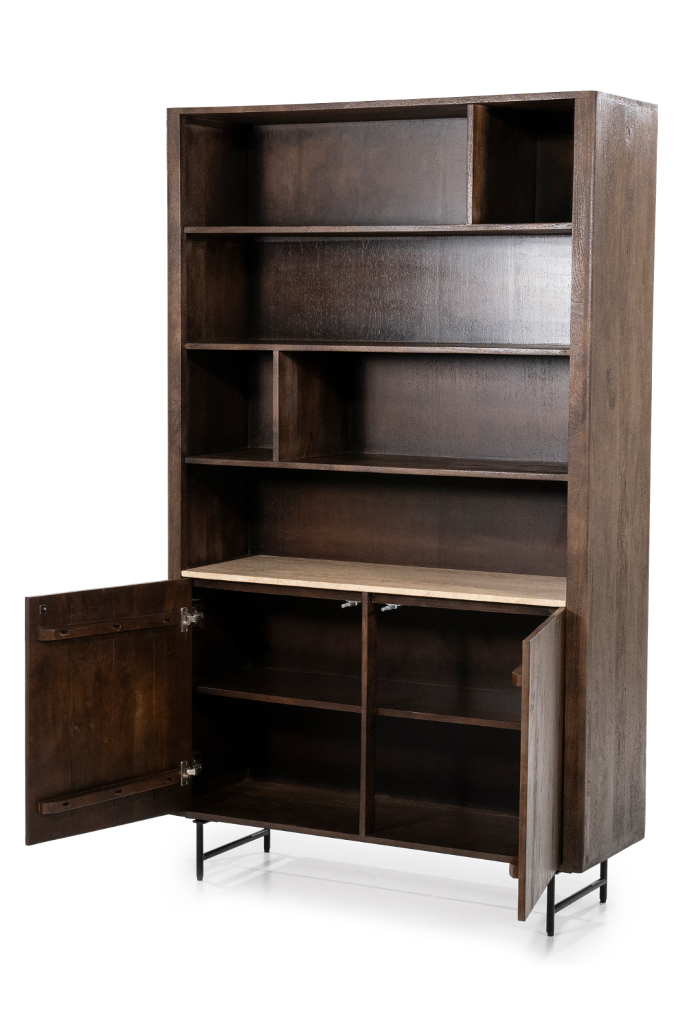 Bibliothèque en bois de manguier