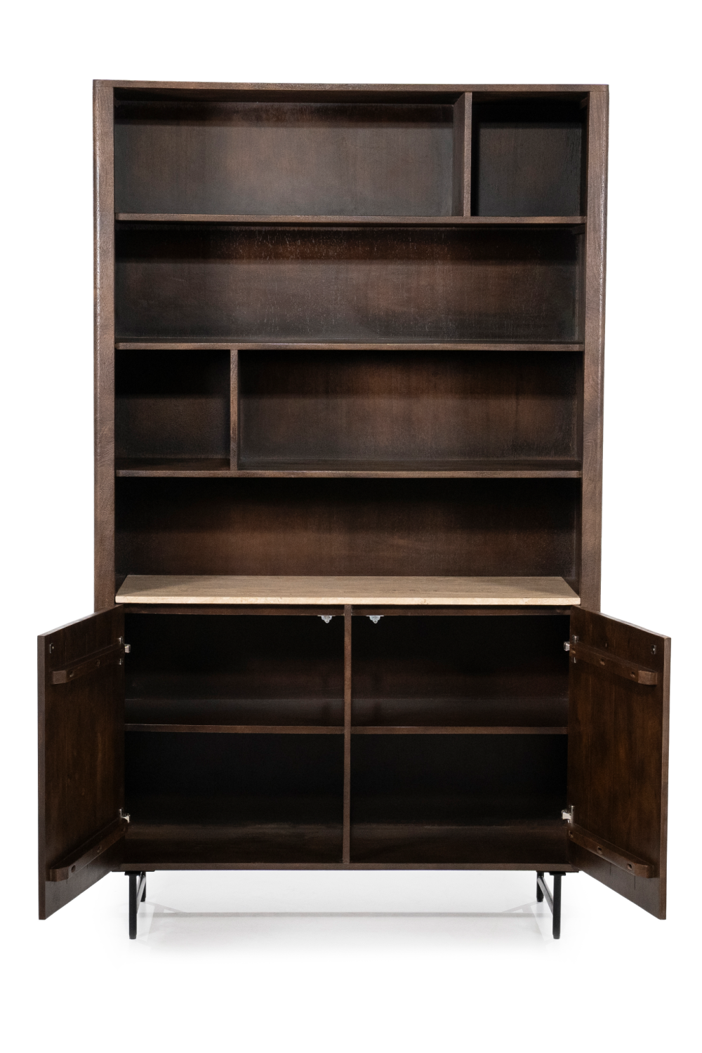 Bibliothèque en bois de manguier