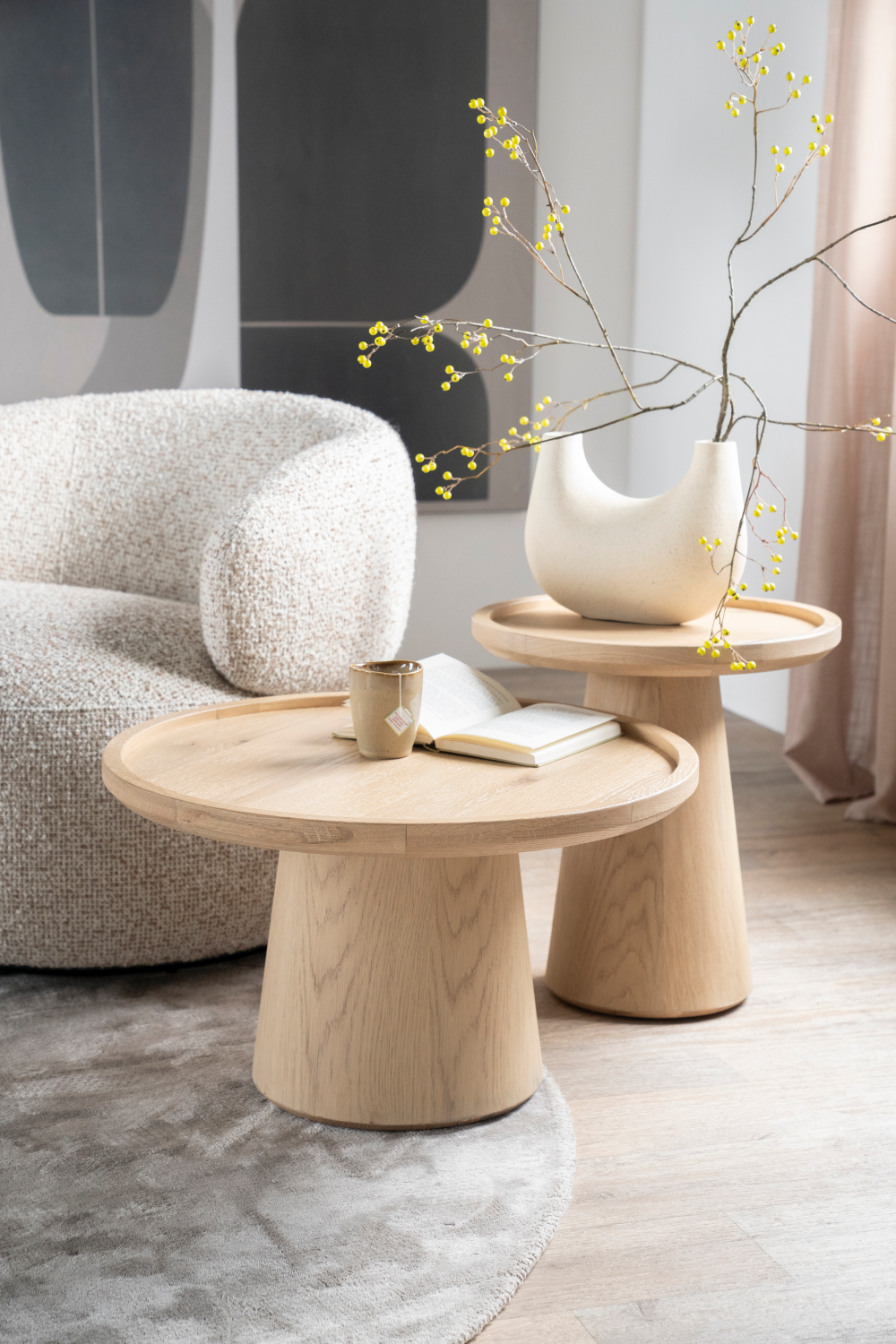 Table basse en chêne laqué