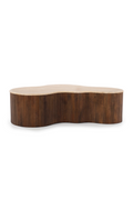 Table basse en travertin de forme organique