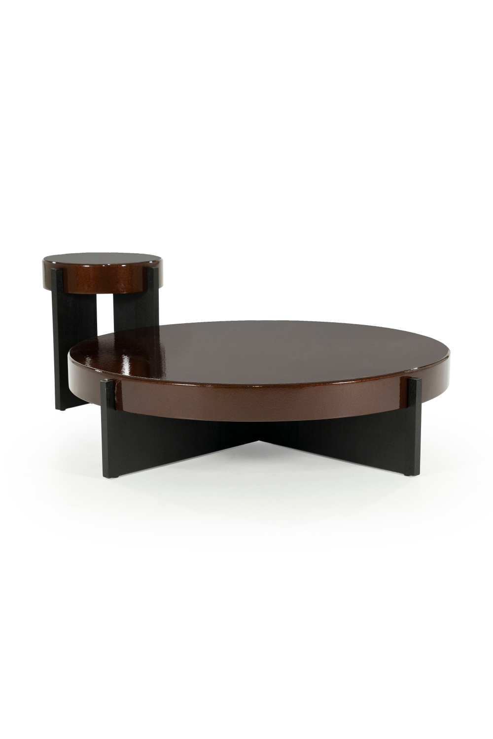 Table basse coquillage peinte