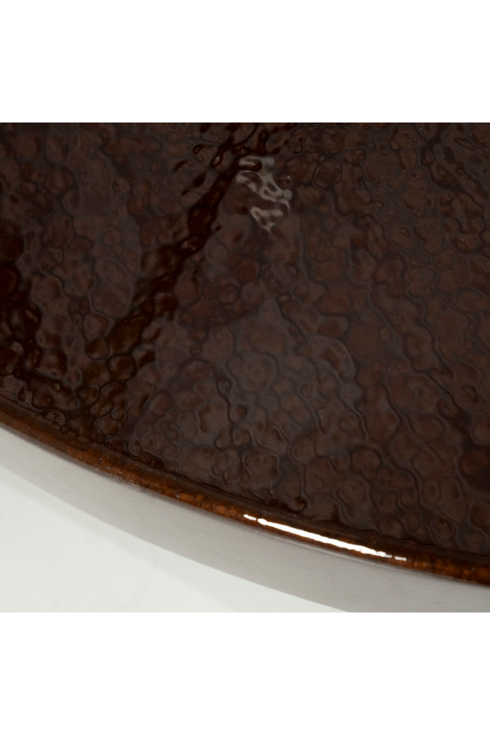 Table basse coquillage peinte