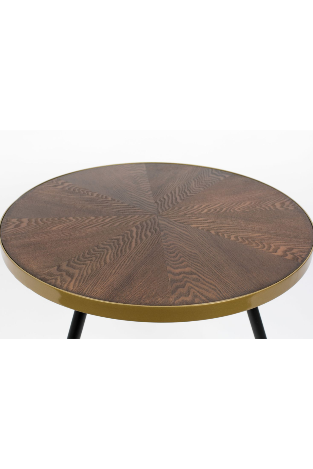 Table basse à rebord doré