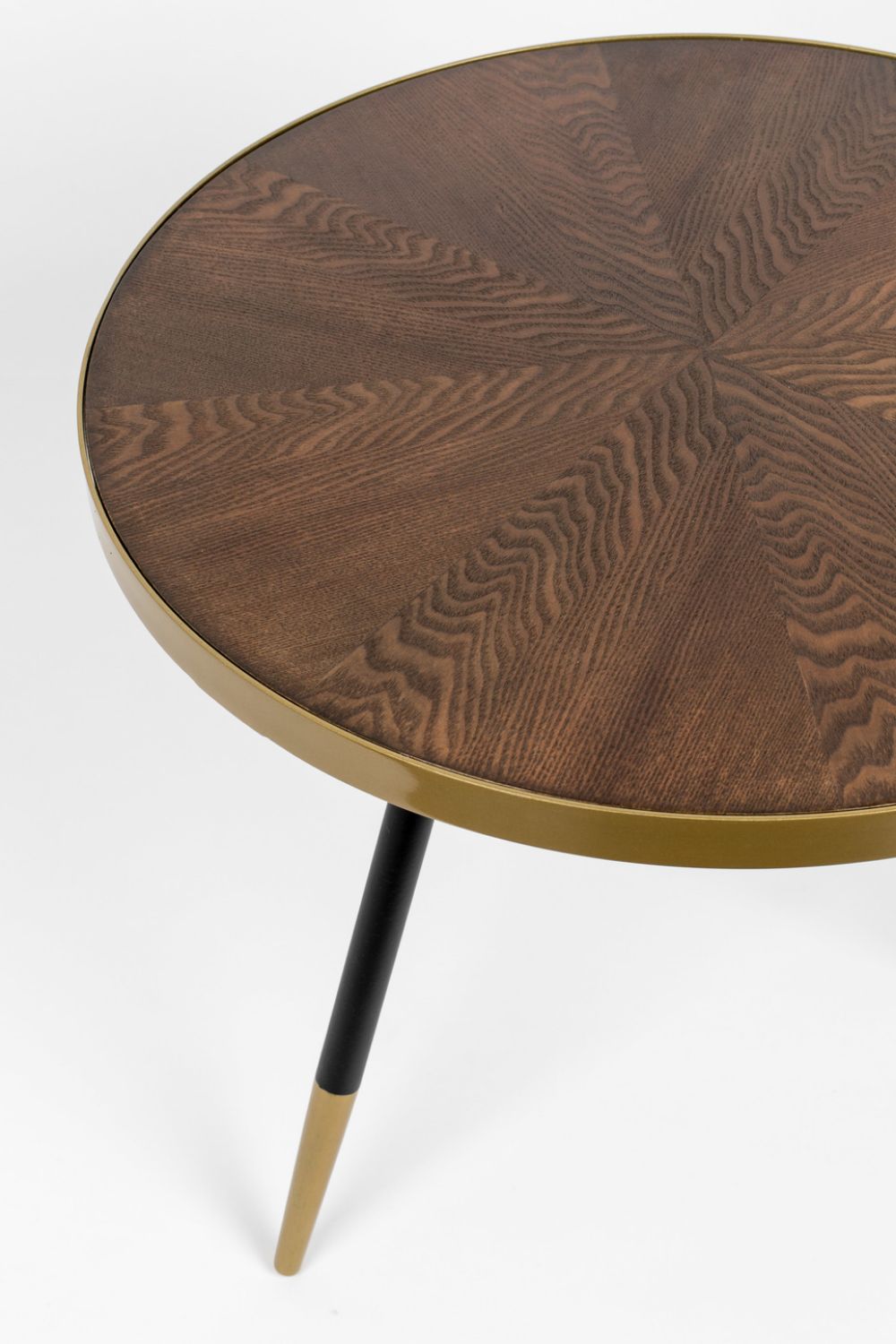 Table basse à rebord doré