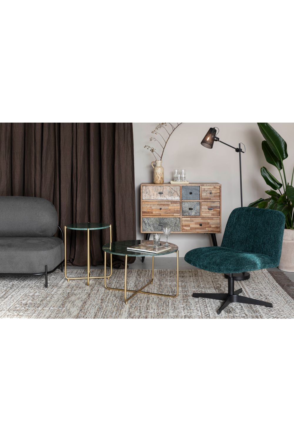 Table basse ronde en marbre