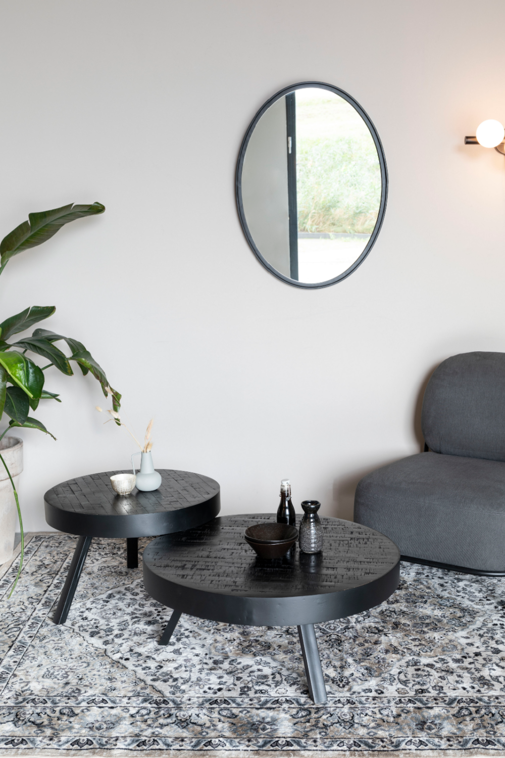 Table basse ronde en teck