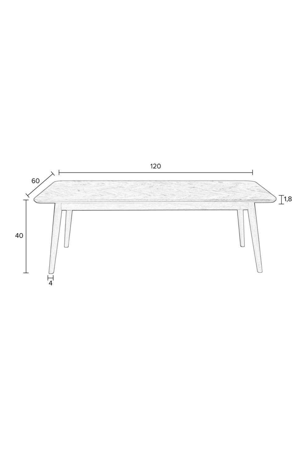 Table basse rectangulaire en bois