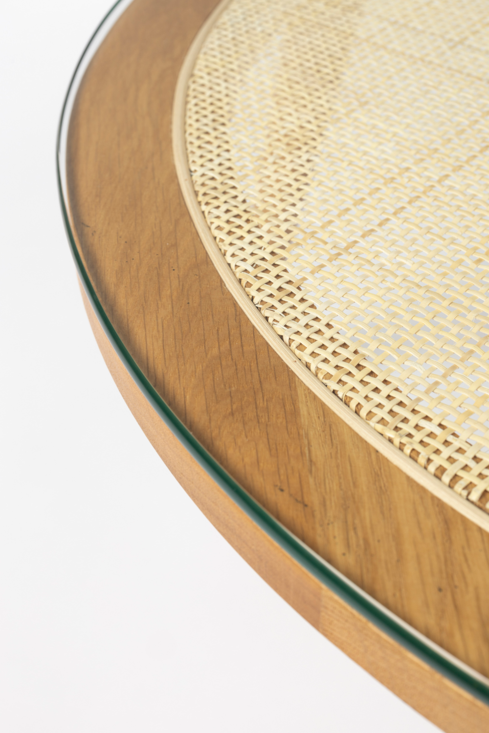 Table basse moderne en rotin naturel