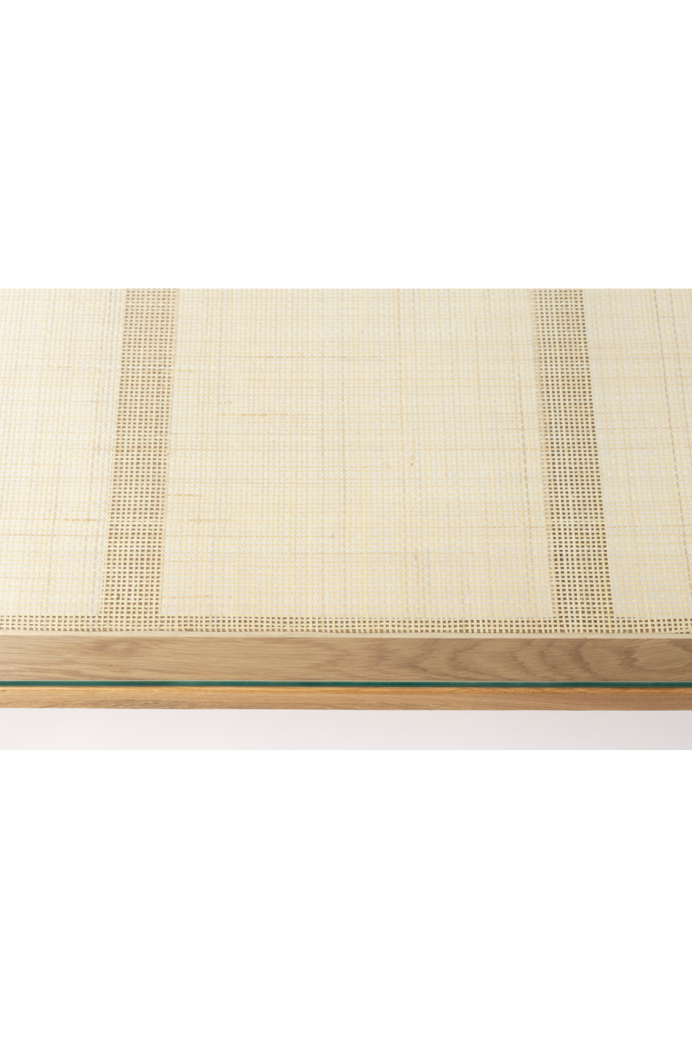 Table basse moderne en rotin naturel