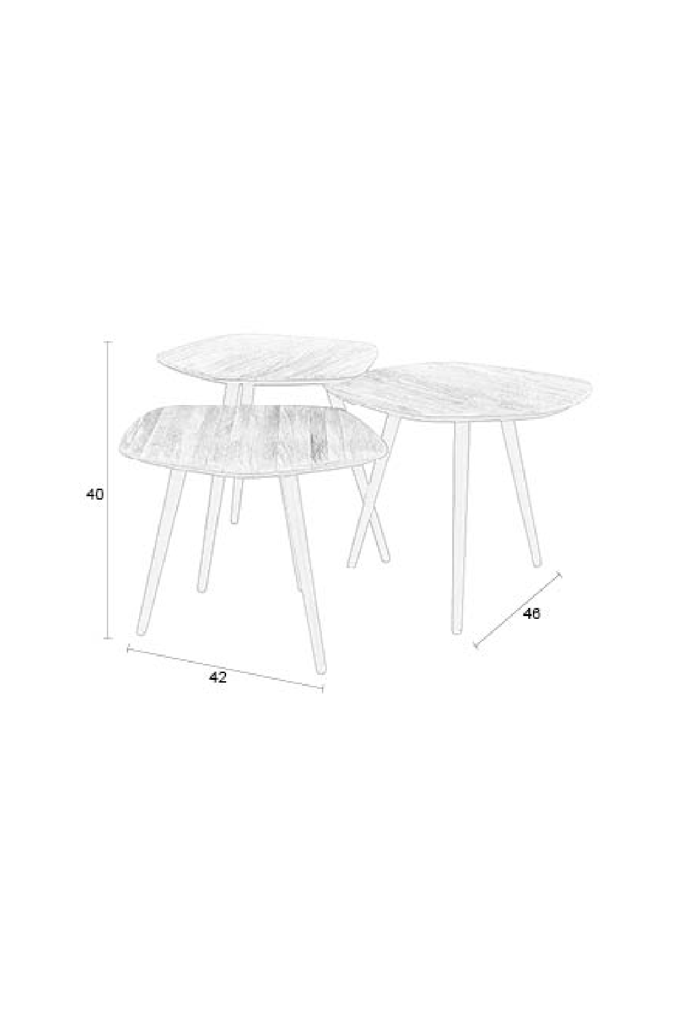 Table basse moderne en teck