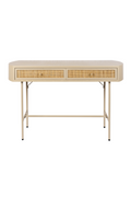 Console beige avec tiroirs