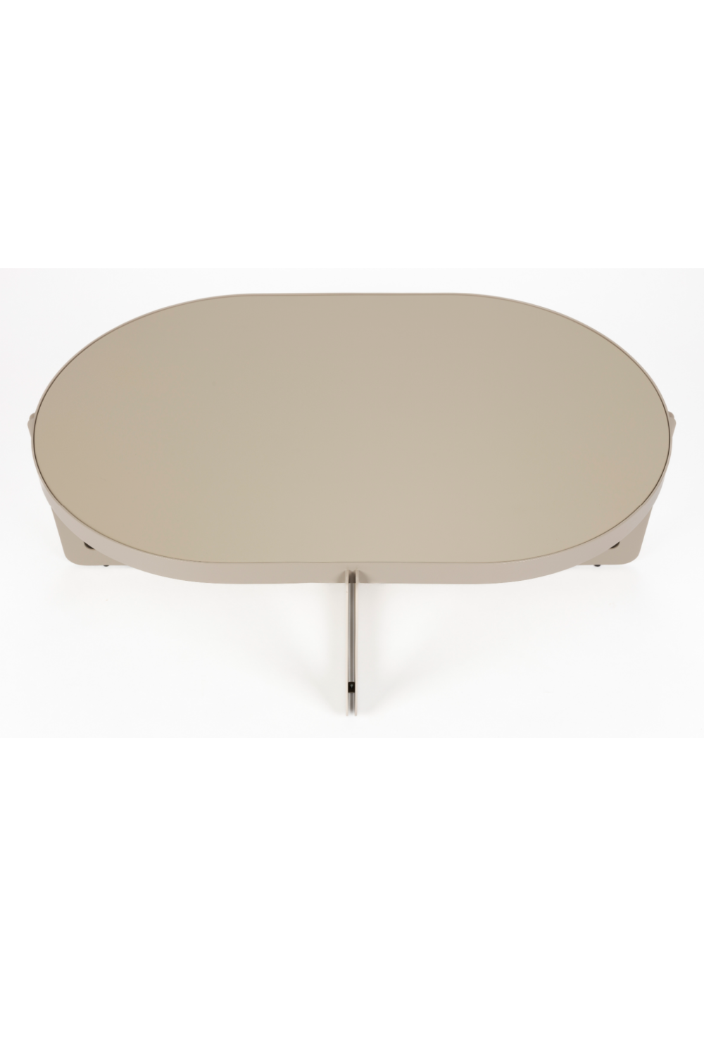 Table basse ovale à piètement croisé
