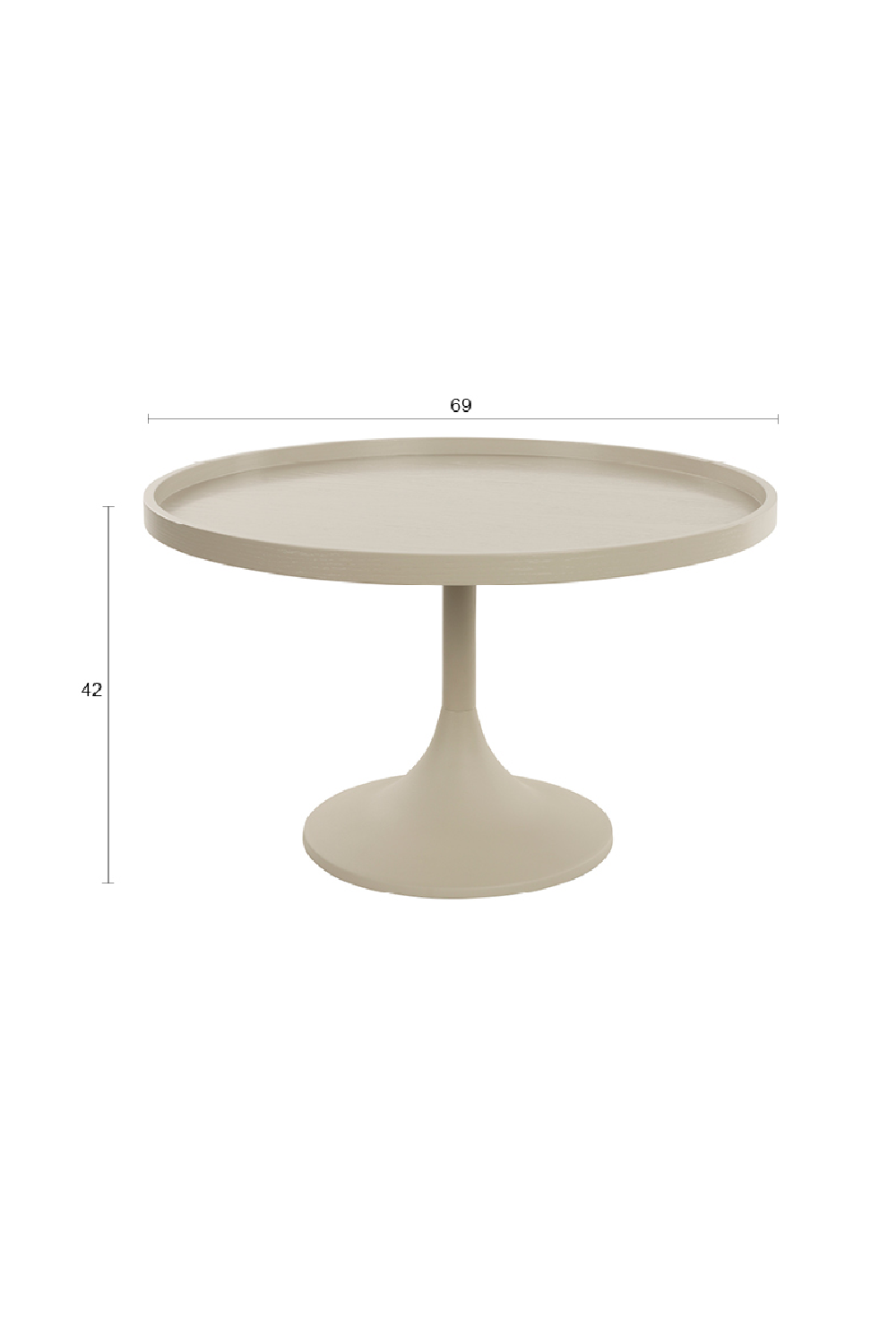 Table basse ronde sur pied central