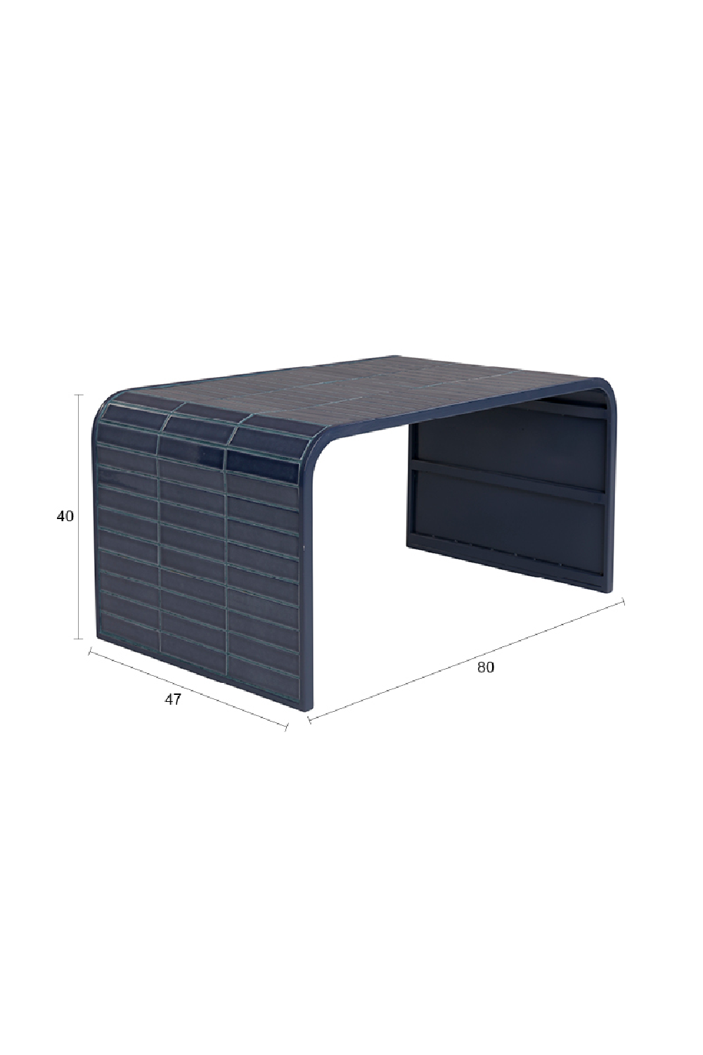 Table basse en carreaux laqués