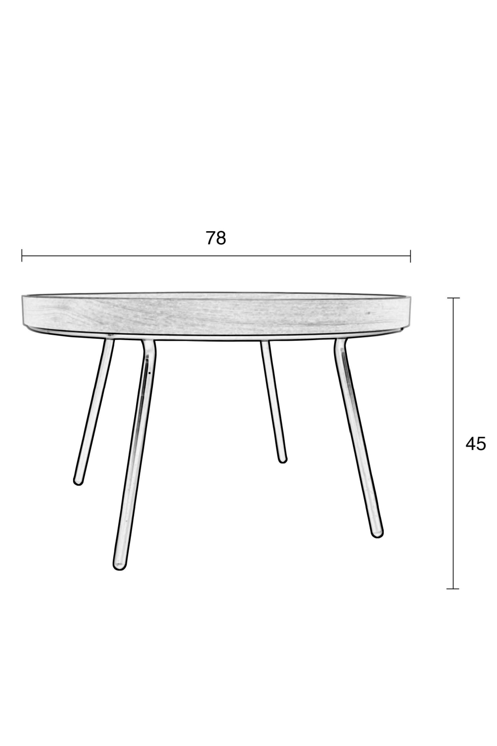 Table basse avec plateau amovible