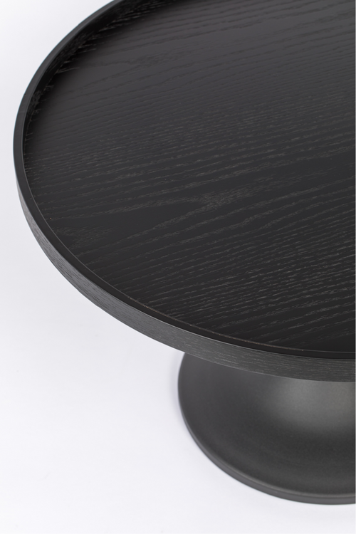 Table basse ronde noire