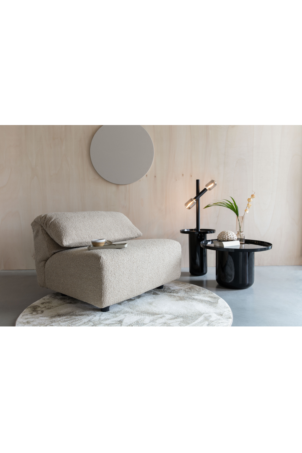 Table basse ronde noire