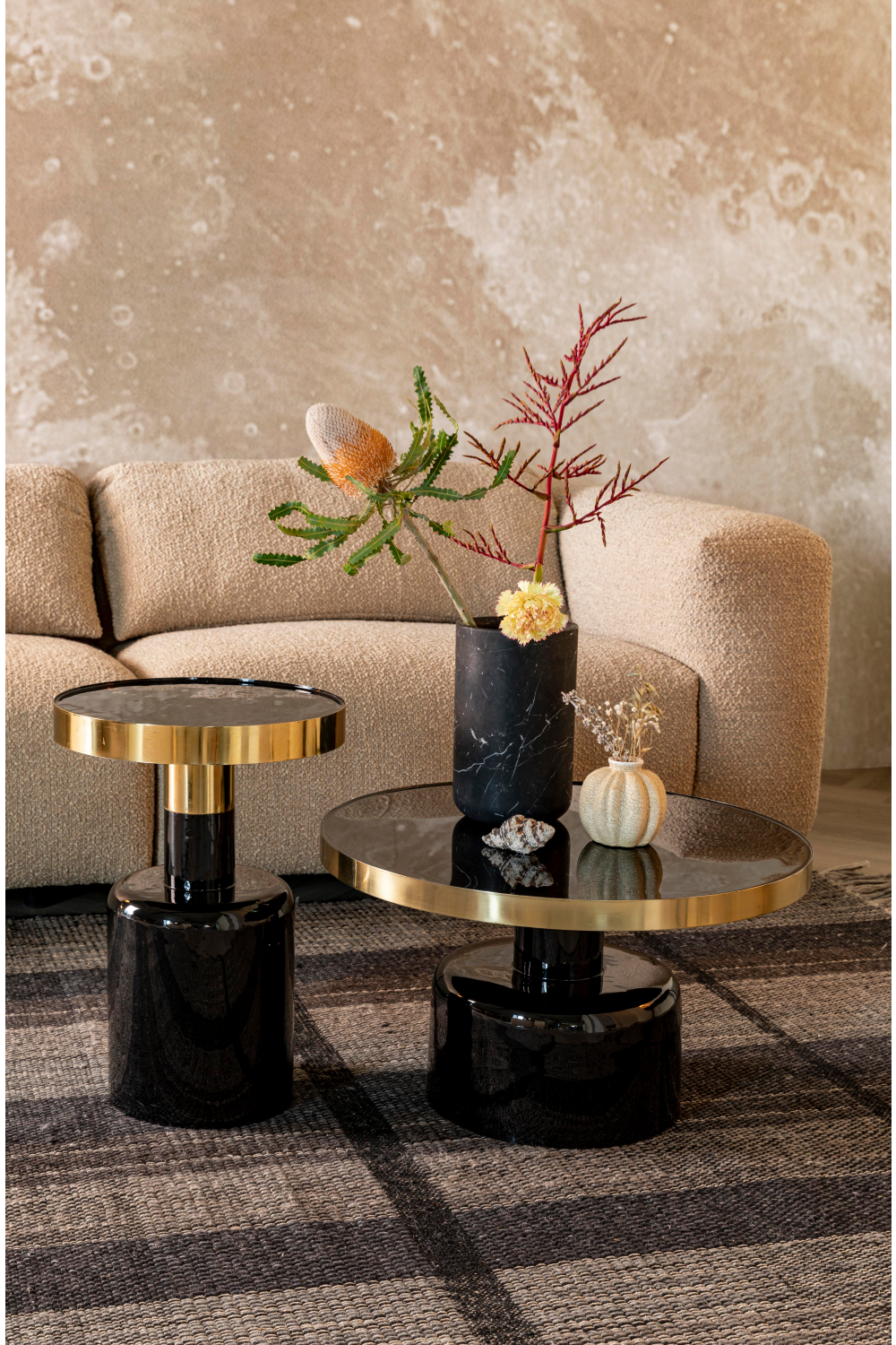 Table basse ronde émaillée
