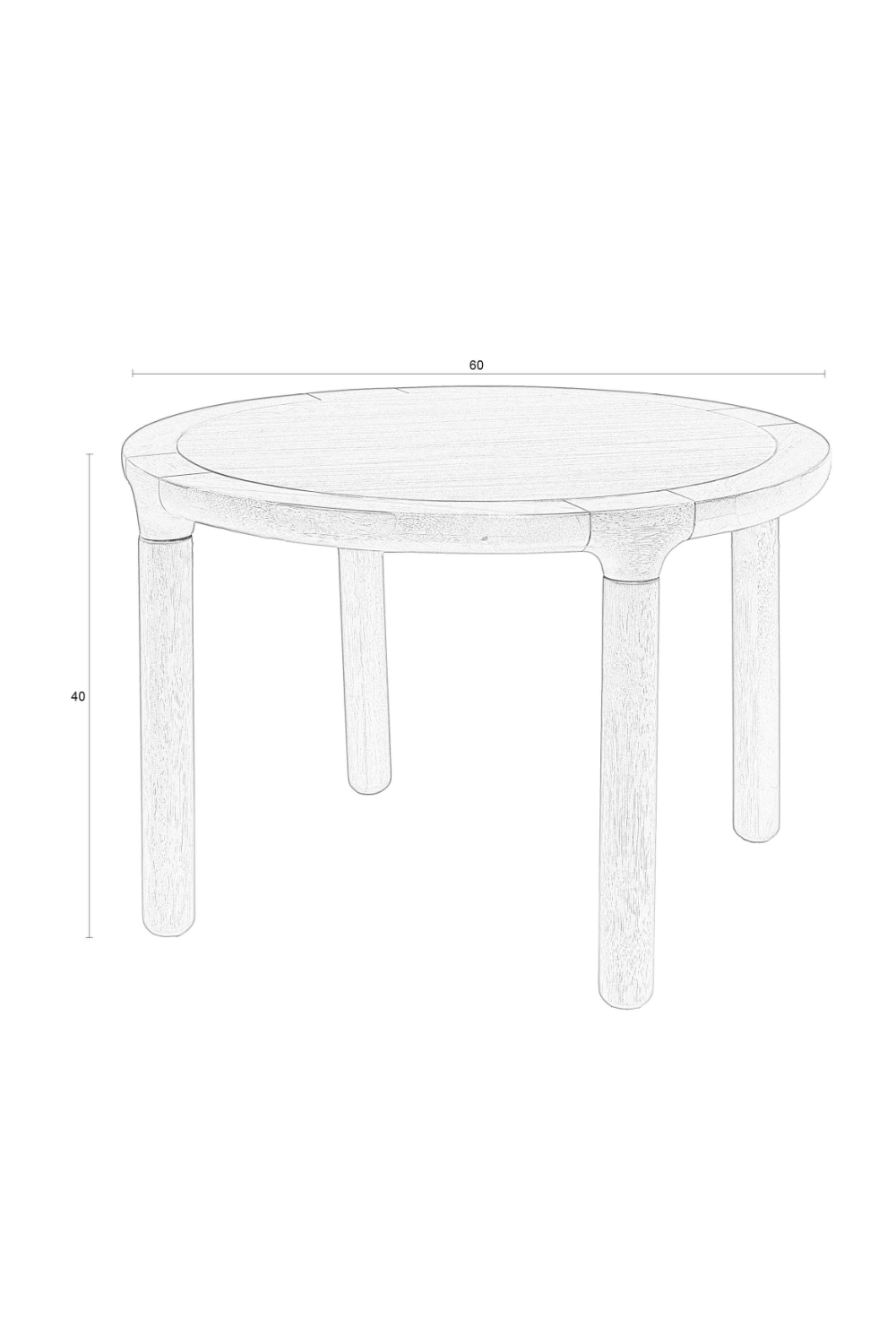 Table basse ronde en bois