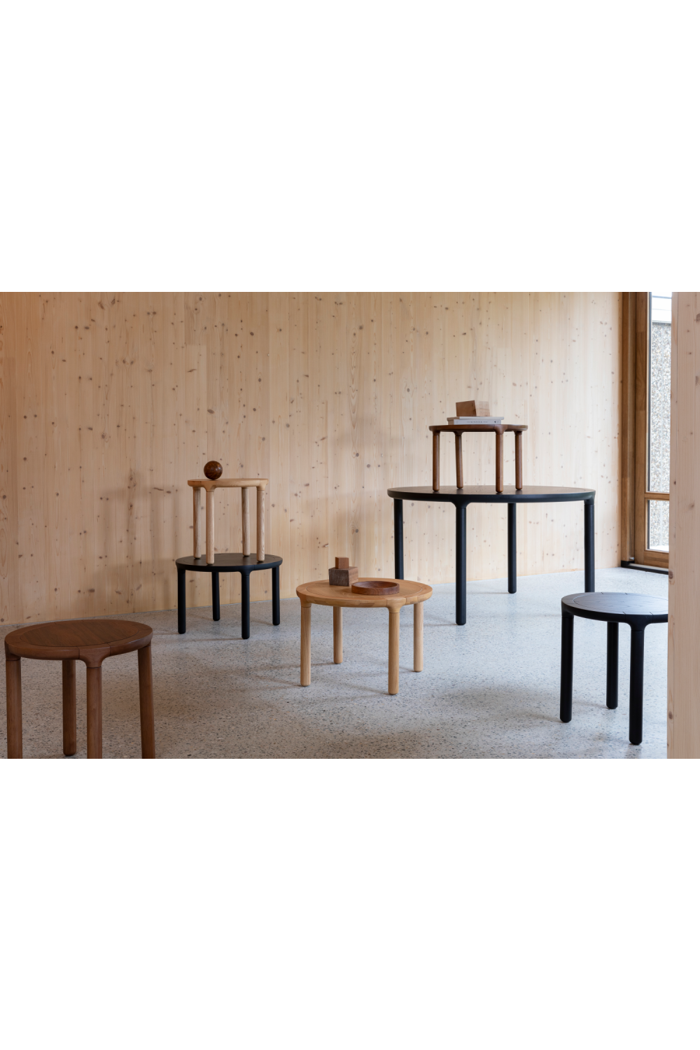 Table basse ronde en bois