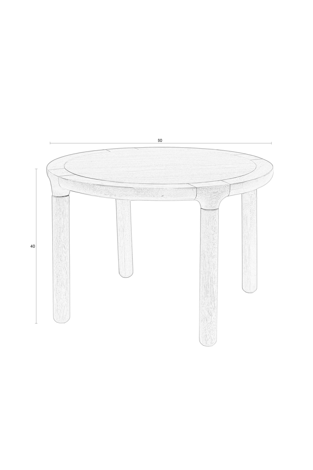 Table basse ronde en bois