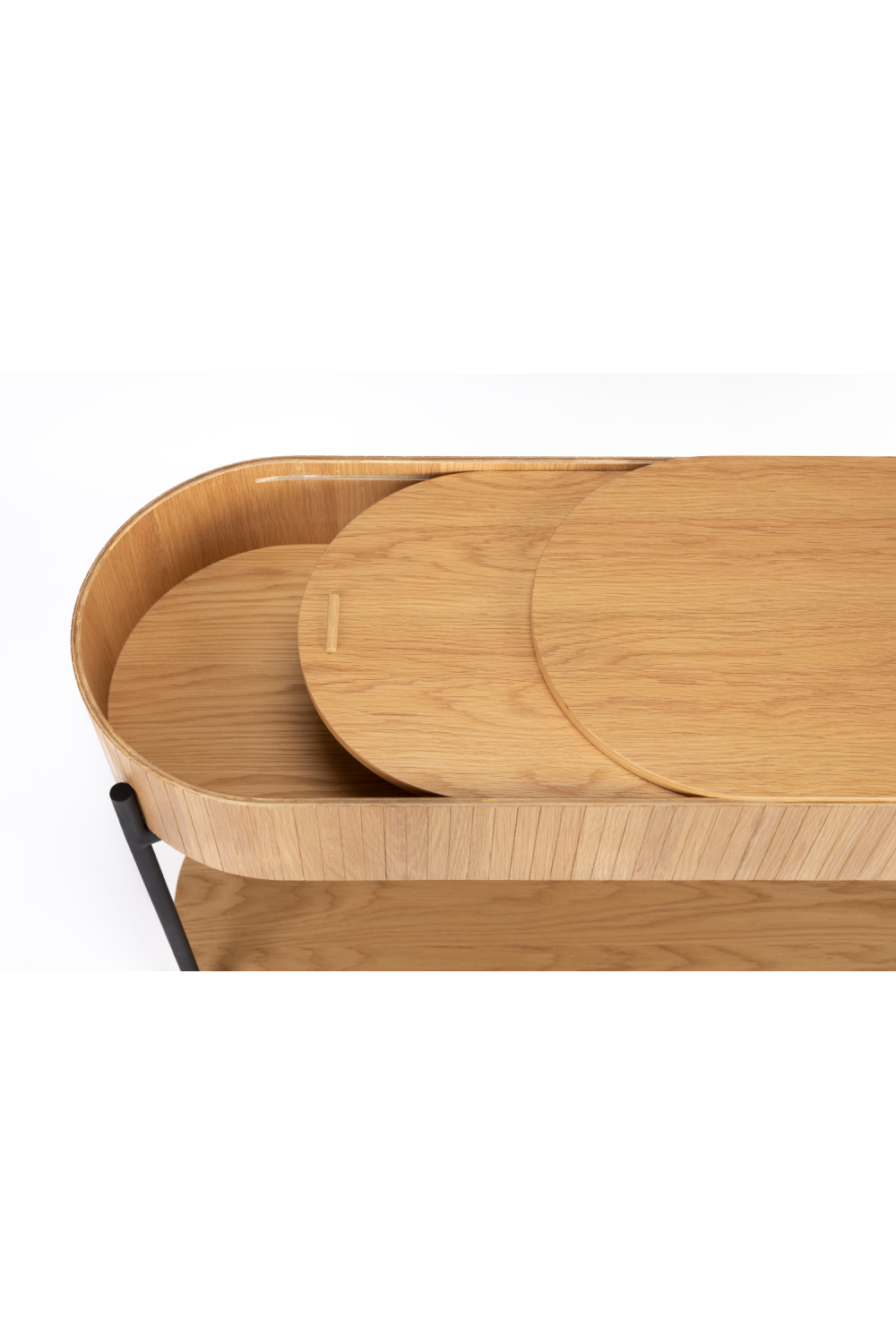 Console en chêne de forme oblongue